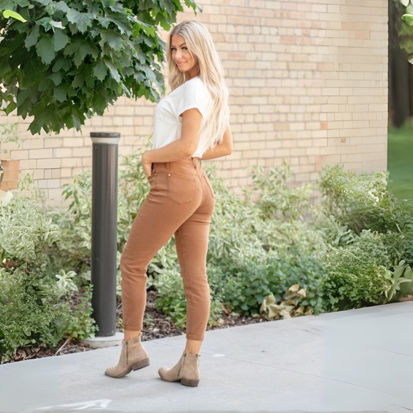 Judy Blue Woodland Brown High-Waisted Skinny Pants - Picture 3 of 5